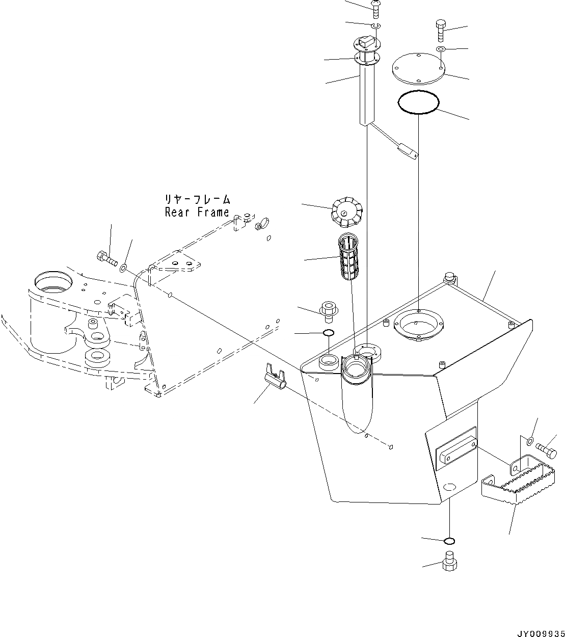 Схема запчастей Komatsu WA50-6 - ТОПЛИВН. БАК. (№-) ТОПЛИВН. БАК., БЕЗ МАСТЕР КЛЮЧ