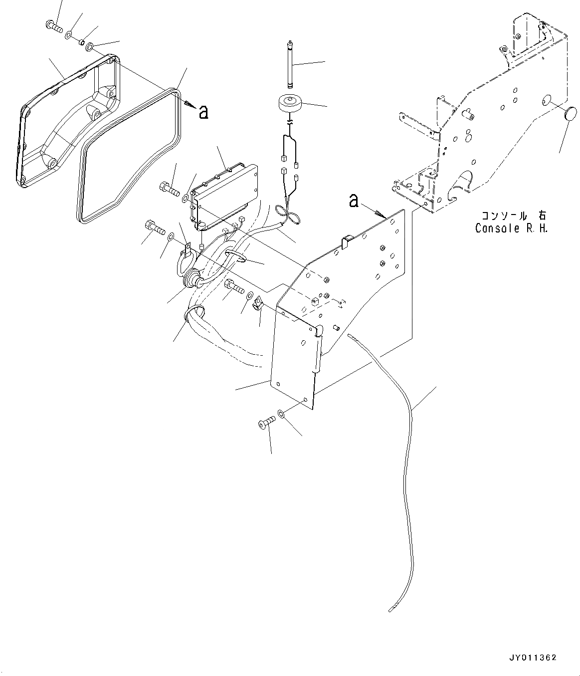 Схема запчастей Komatsu WA50-6 - KOMTRAX КОНТРОЛЛЕР, (№-) KOMTRAX КОНТРОЛЛЕР, ДЛЯ НАВЕСА