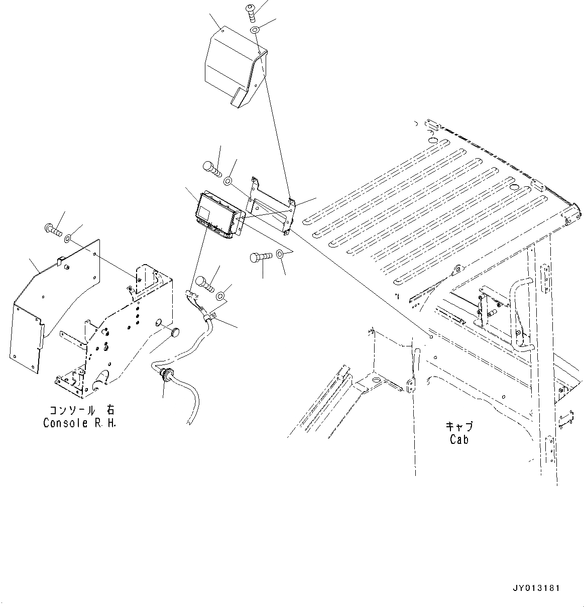 Схема запчастей Komatsu WA50-6 - KOMTRAX КОНТРОЛЛЕР (№-) KOMTRAX КОНТРОЛЛЕР, ДЛЯ КАБИНЫ