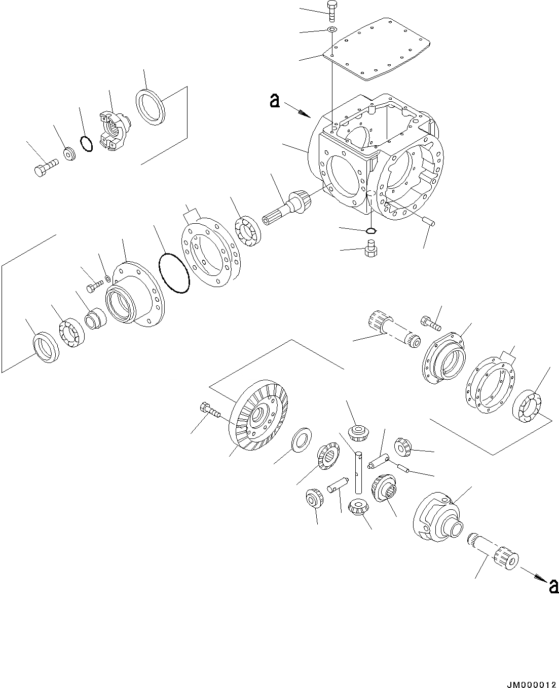 Схема запчастей Komatsu WA50-6 - ЗАДН. МОСТ, ДИФФЕРЕНЦ. (№-) ЗАДН. МОСТ