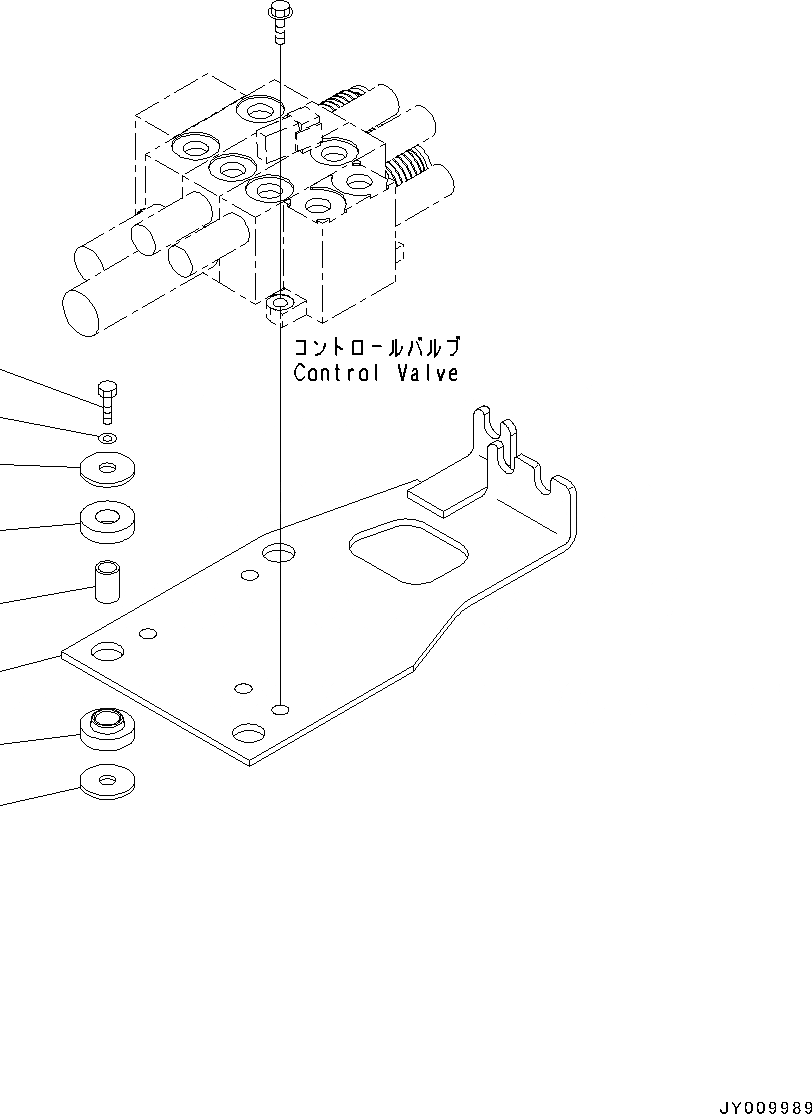 Схема запчастей Komatsu WA50-6 - ГИДРАВЛ УПРАВЛЯЮЩ. КЛАПАН, КРЕПЛЕНИЕ (№-) ГИДРАВЛ УПРАВЛЯЮЩ. КЛАПАН, ДЛЯ MACHINE С -ДОПОЛН. АКТУАТОР
