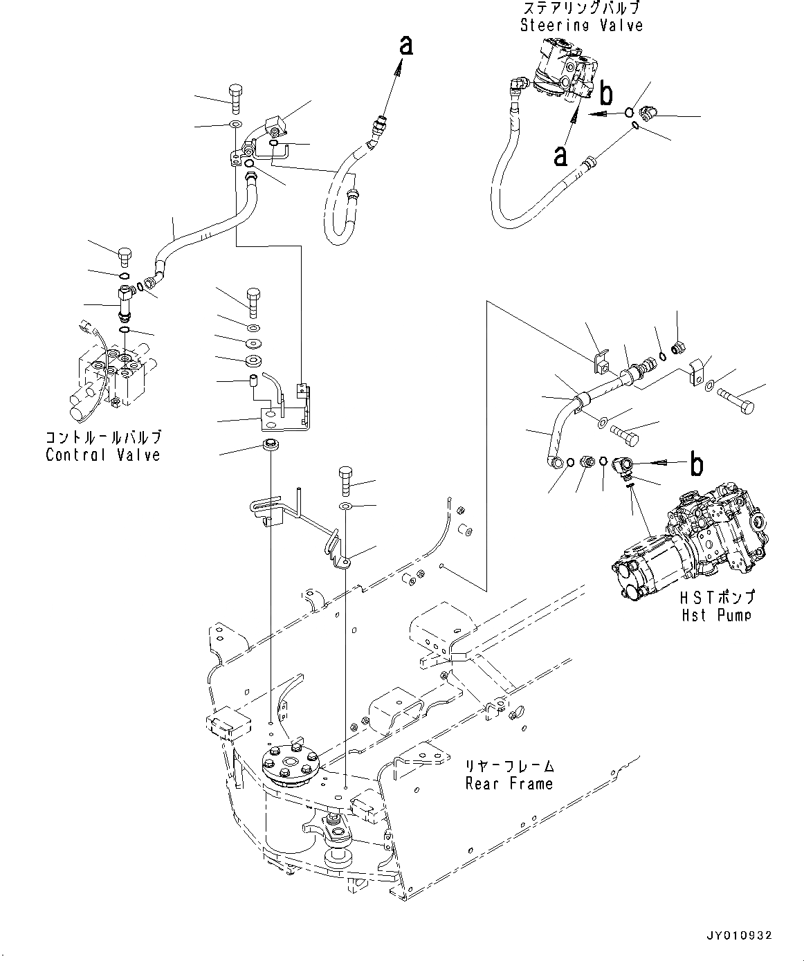 Схема запчастей Komatsu WA50-6 - ГИДРОЛИНИЯ, ПОДАЮЩ. ТРУБЫ (№-) ГИДРОЛИНИЯ