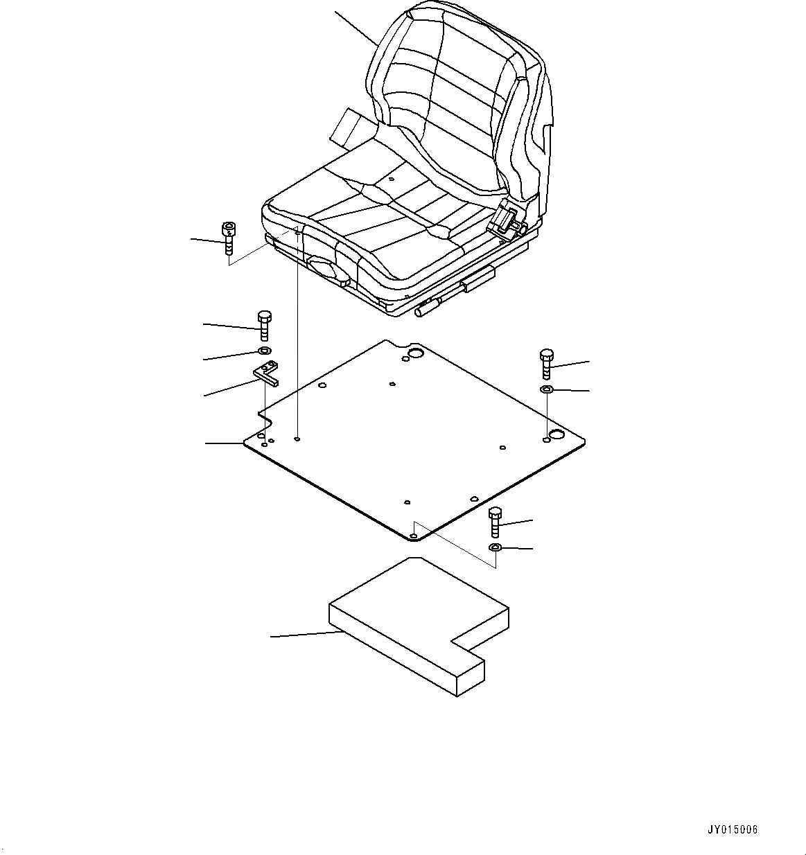 Схема запчастей Komatsu WA50-6 - СИДЕНЬЕ ОПЕРАТОРА (№-) СИДЕНЬЕ ОПЕРАТОРА, С ВОЗД. ПОДВЕСКОЙ, С -INCH РЕМЕНЬ БЕЗОПАСНОСТИ