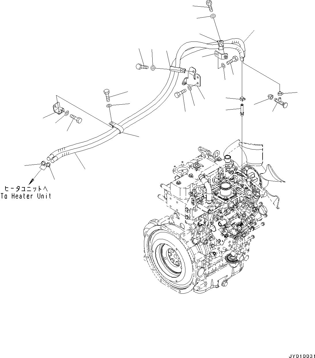Схема запчастей Komatsu WA50-6 - ТРУБЫ ПЕЧКИ, (№-9) ТРУБЫ ПЕЧКИ