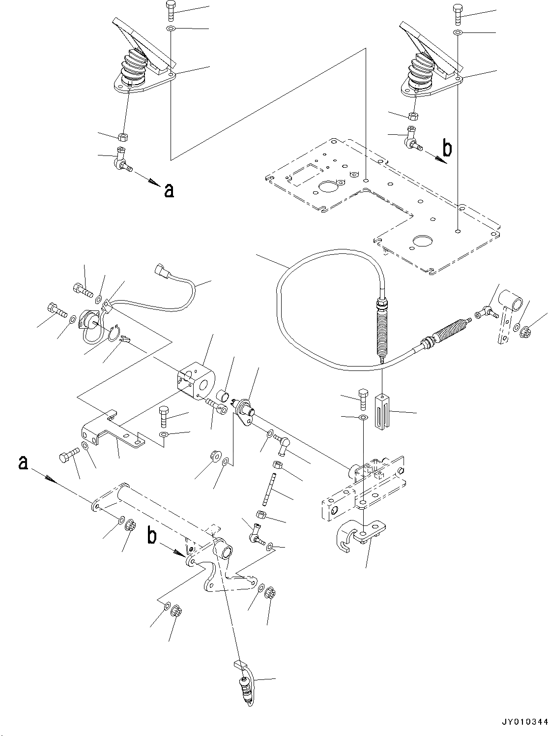 Схема запчастей Komatsu WA50-6 - ОСНОВН. КОНСТРУКЦИЯ, ПЕДАЛЬ ТОРМОЗА И МЕХАНИЗМ (/) (№-) ОСНОВН. КОНСТРУКЦИЯ, 3-Х СЕКЦИОНН. КОНТРОЛЬН. КЛАПАН С НАВЕСН. ОБОРУД ЦИЛИНДР, ДЛЯ США, С МАСТЕР КЛЮЧ