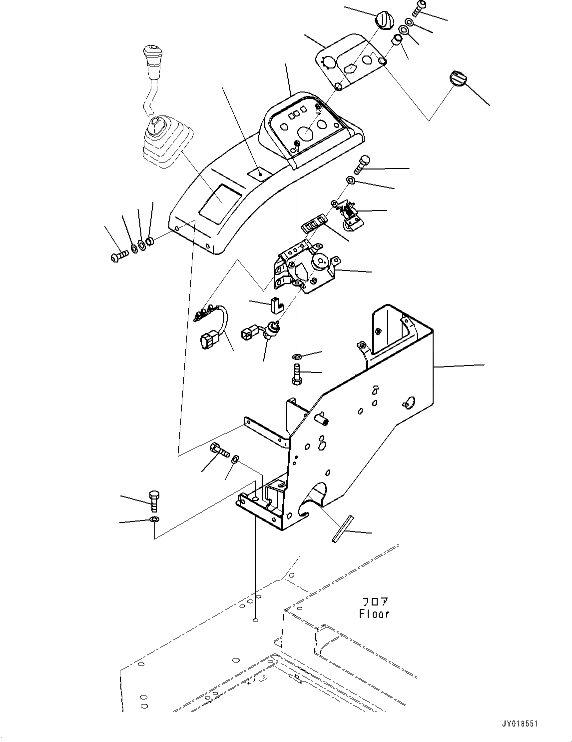 Схема запчастей Komatsu WA50-6 - ОСНОВН. КОНСТРУКЦИЯ, ПОЛ, КОНСОЛЬ, ПРАВ. (№-) ОСНОВН. КОНСТРУКЦИЯ, 3-Х СЕКЦИОНН. КОНТРОЛЬН. КЛАПАН С НАВЕСН. ОБОРУД ЦИЛИНДР, ДЛЯ США, С МАСТЕР КЛЮЧ, ДЛЯ КАБИНА ROPS