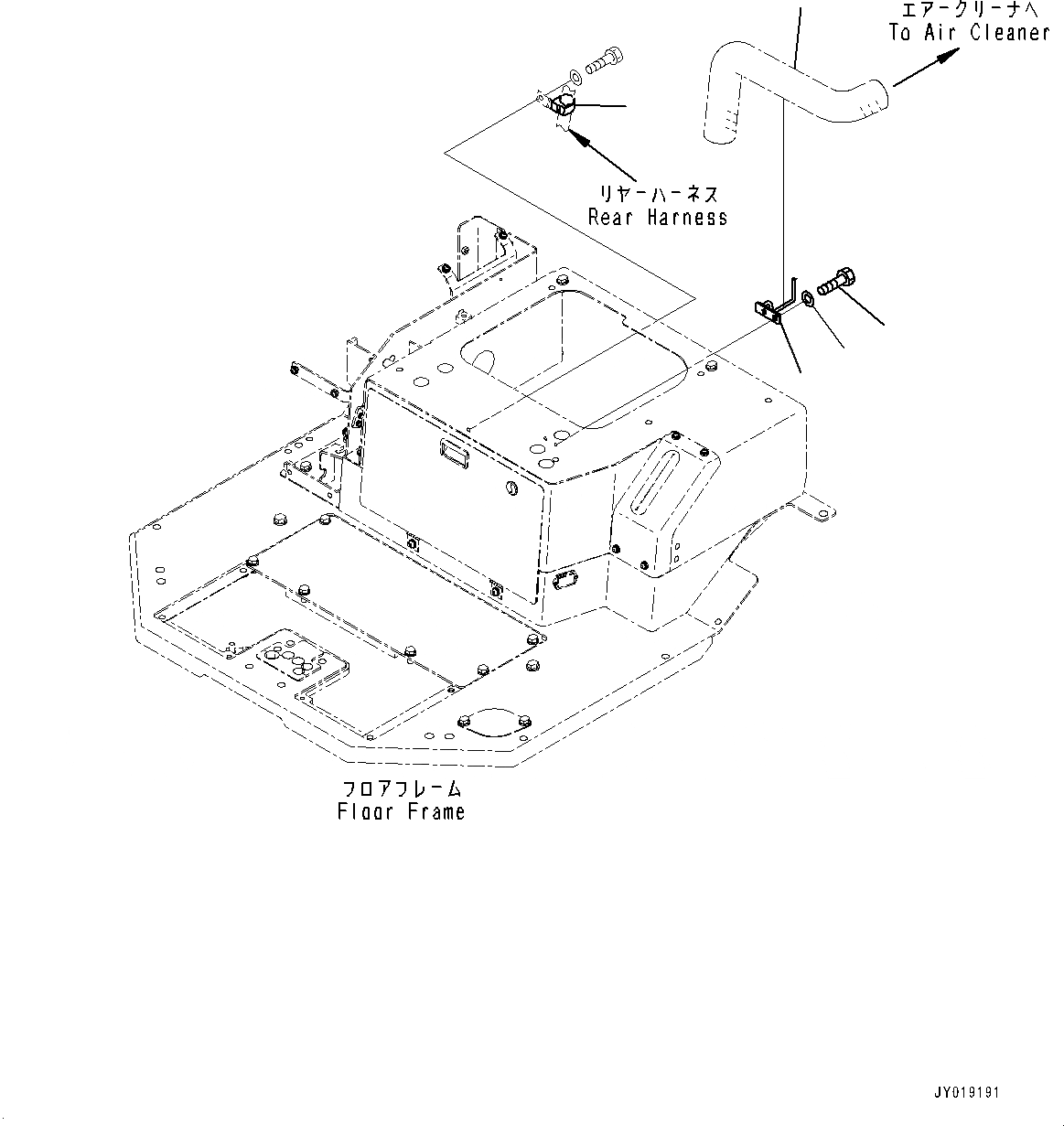 Схема запчастей Komatsu WA50-6 - ОСНОВН. КОНСТРУКЦИЯ, КОРПУС ДЛЯ ВОЗДУХООЧИСТИТЕЛЯ ШЛАНГИ (№-) ОСНОВН. КОНСТРУКЦИЯ, 3-Х СЕКЦИОНН. КОНТРОЛЬН. КЛАПАН С НАВЕСН. ОБОРУД ЦИЛИНДР, ДЛЯ США, С МАСТЕР КЛЮЧ, ДЛЯ КАБИНА ROPS