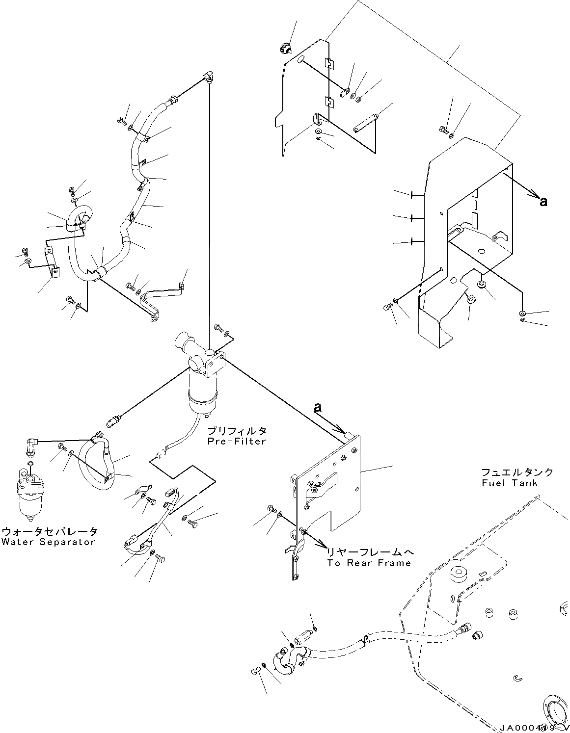 Схема запчастей Komatsu WA200-6 - ТОПЛИВН. БАК., КОМПОНЕНТЫ (/) (№7-77) ТОПЛИВН. БАК., С EXTRA BAD ТОПЛИВН. И ПЛОХ. ТОПЛИВО СПЕЦ-ЯIFICATION, ВОДН.+DUST, ДОПОЛН. ФИЛЬТР.