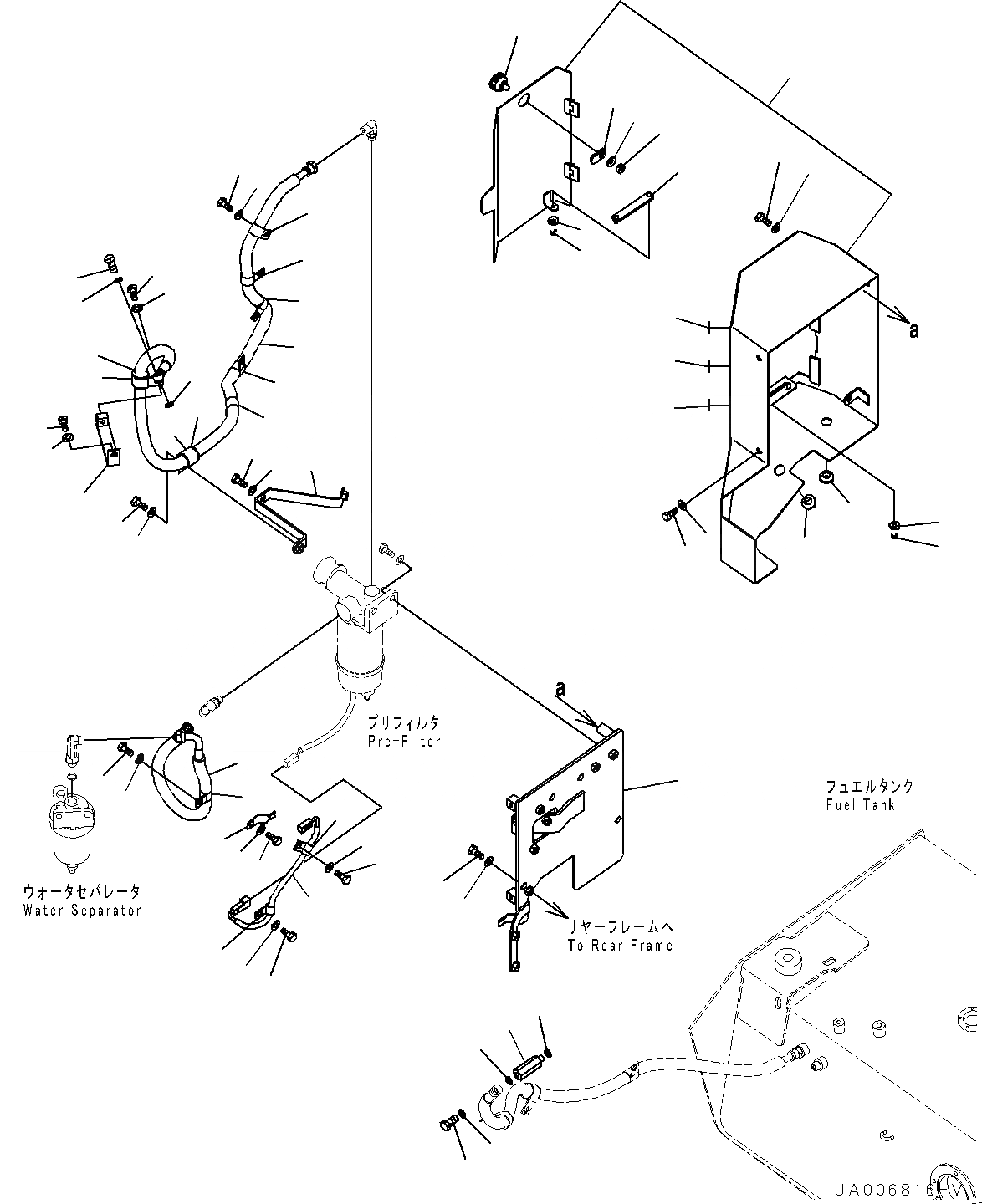 Схема запчастей Komatsu WA200-6 - ТОПЛИВН. БАК., КОМПОНЕНТЫ (/) (№7-) ТОПЛИВН. БАК., С EXTRA BAD ТОПЛИВН. И ПЛОХ. ТОПЛИВО СПЕЦ-ЯIFICATION, ВОДН.+DUST, ДОПОЛН. ФИЛЬТР.