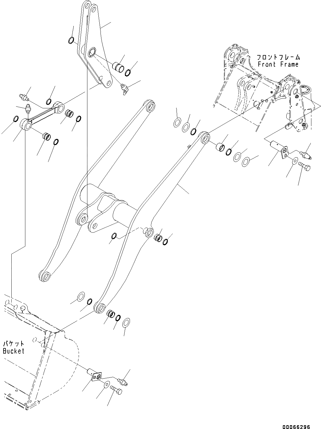 Схема запчастей Komatsu WA200-6 - РУКОЯТЬ И BELL CRANK, СТРЕЛА И BELL CRANK (№7-79) РУКОЯТЬ И BELL CRANK, С 3-Х СЕКЦ. КОНТР. КЛАПАНОМ, БЕЗ КОНЦЕВ. ВЫКЛЮЧ-ЛЬ ПОДЪЕМА СТРЕЛЫ