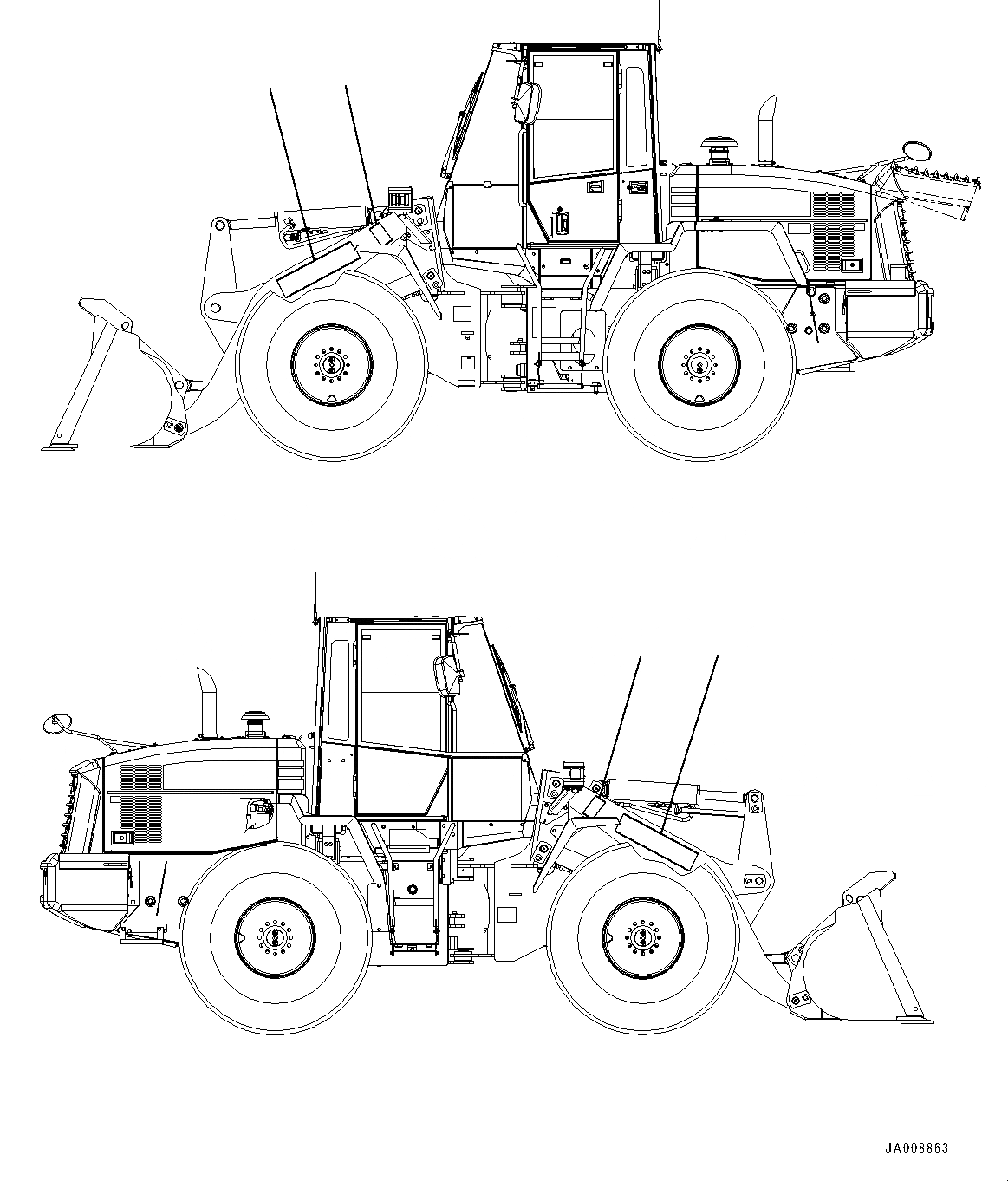 Схема запчастей Komatsu WA200-6 - МАРКИРОВКА, ТАБЛИЧКИ (/) (№779-) МАРКИРОВКА, АНГЛ., TEXT ТИП