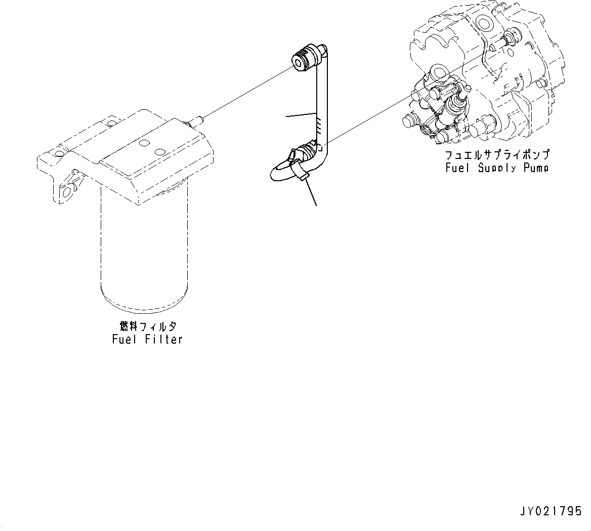 Схема запчастей Komatsu SAA4D107E-1B - ТРУБЫ ТОПЛ. ФИЛЬТРА (№9-8) ТРУБЫ ТОПЛ. ФИЛЬТРА, EXTRA ПЛОХ. ТОПЛИВО СПЕЦ-Я.