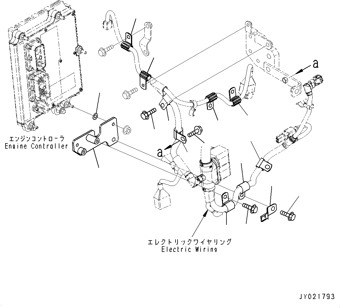Схема запчастей Komatsu SAA4D107E-1B - ПРОВОДКА (№8-) ПРОВОДКА, КОМПОНЕНТЫ