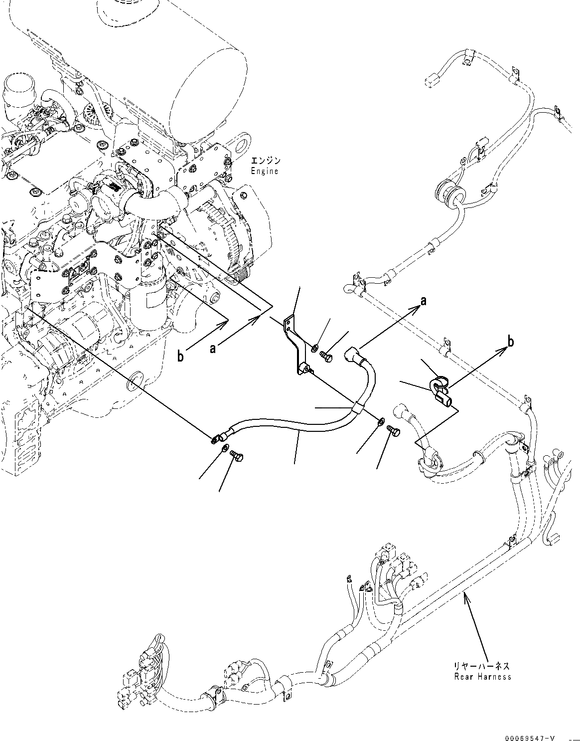 Схема запчастей Komatsu WA200-6 - ДВИГАТЕЛЬ ПРОВОДКА, ГЕНЕРАТОР КАБЕЛЬ (№7-) ДВИГАТЕЛЬ ПРОВОДКА, С 9AMP. ГЕНЕРАТОР