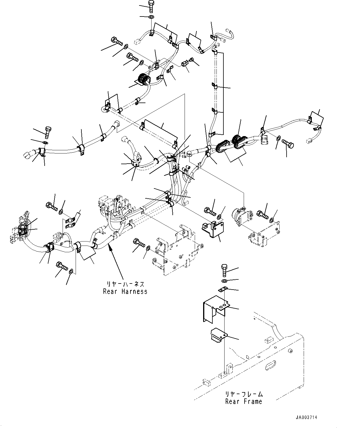 Схема запчастей Komatsu WA200-6 - ЗАДН. ЭЛЕКТРИЧ. ПРОВОДКА, КРЕПЛЕНИЕ (№7-) ЗАДН. ЭЛЕКТРИЧ. ПРОВОДКА, С 9AMP. ГЕНЕРАТОР, ЭКСТРЕНН. РУЛЕВ. УПРАВЛЕНИЕ, АВТОМАТИЧ. УПРАВЛ-Е ТИП