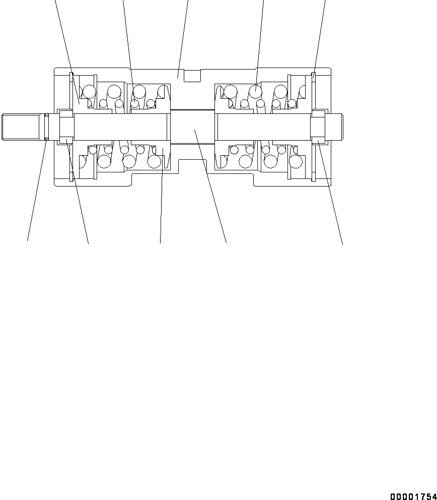 Схема запчастей Komatsu WA200-6 - HYDROSTATIC ТРАНСМИССИЯ (HST) НАСОС И МОТОР, ВНУТР. ЧАСТИ, НАСОС (/) (№7-) HYDROSTATIC ТРАНСМИССИЯ (HST) НАСОС И МОТОР