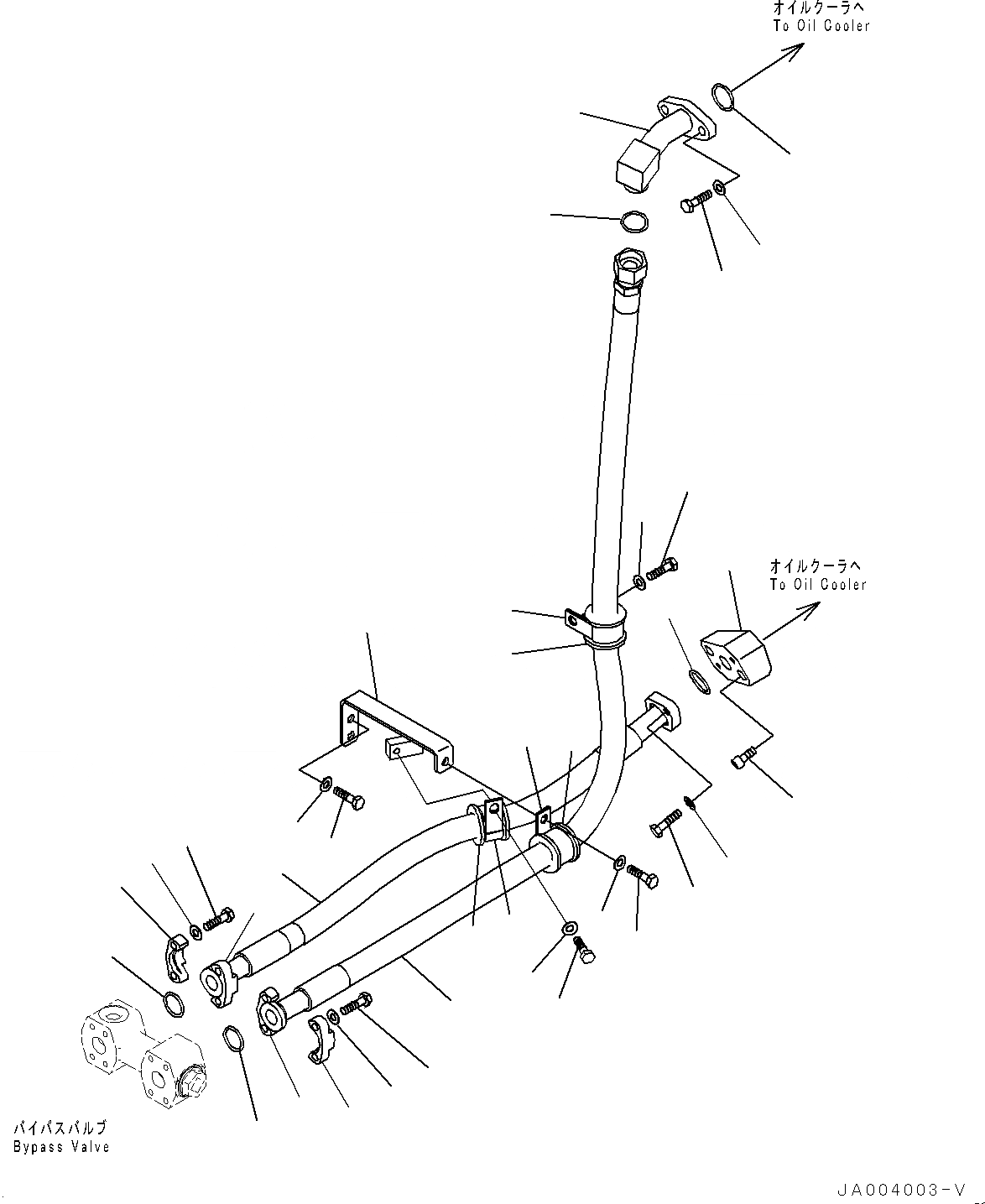 Схема запчастей Komatsu WA200-6 - ГИДРОЛИНИЯ, МАСЛООХЛАДИТЕЛЬ (№7-78) ГИДРОЛИНИЯ, С 3-Х СЕКЦ. КОНТР. КЛАПАНОМ, ШИР. СЕРДЦЕВИНА РАДИАТОР, ECSS