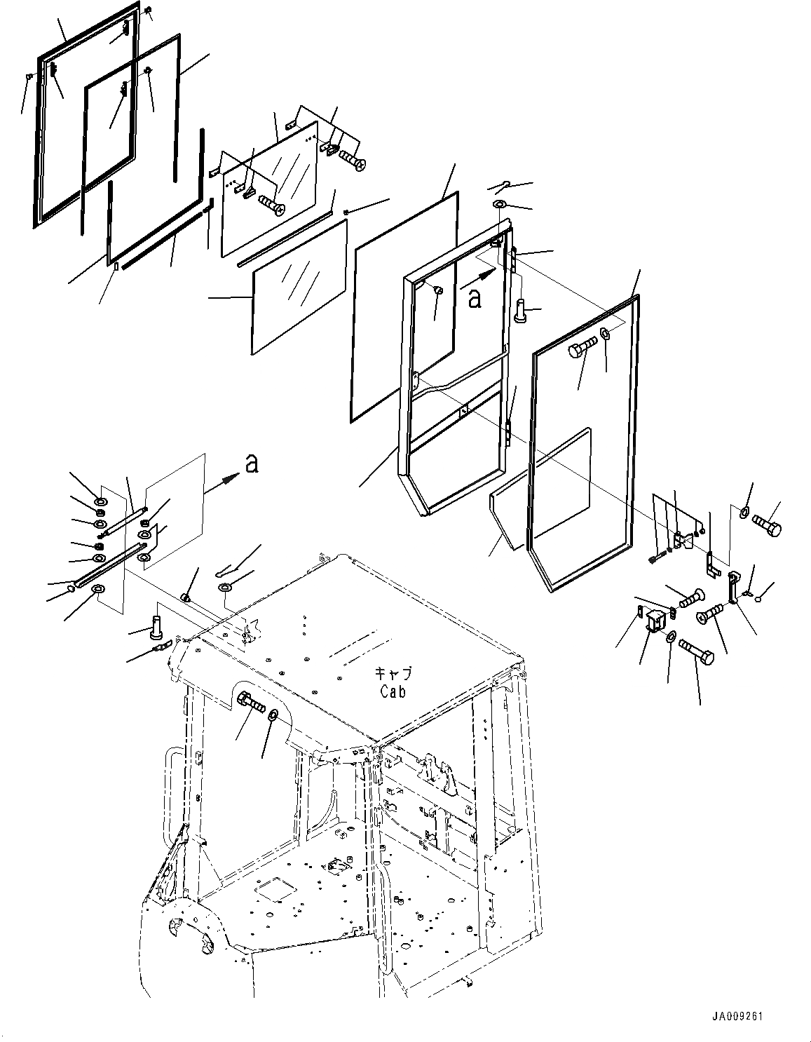 Схема запчастей Komatsu WA200-6 - КАБИНА ROPS И ОСНОВН. КОНСТРУКЦИЯ ГРУППА, ДВЕРЬ И LATCH, ПРАВ. (№7-) КАБИНА ROPS И ОСНОВН. КОНСТРУКЦИЯ ГРУППА, С MONOCOQUE ТИП, BOTH РАМА ОКНА, ПЕЧКА
