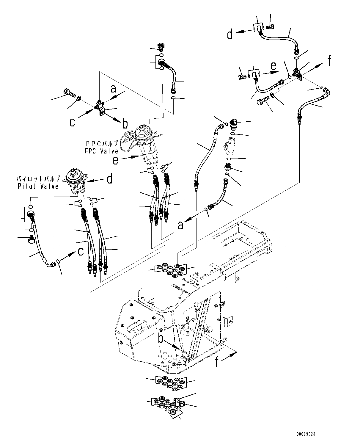 Схема запчастей Komatsu WA200-6 - УПРАВЛЕНИЕ ПОГРУЗКОЙ БЛОК, ШЛАНГИ (№7-) УПРАВЛЕНИЕ ПОГРУЗКОЙ БЛОК, С MULTI-FUNCTION MONO РЫЧАГ И -MONO РЫЧАГ УПРАВЛ. НАВЕСН. ОБОРУД., KOMTRAX