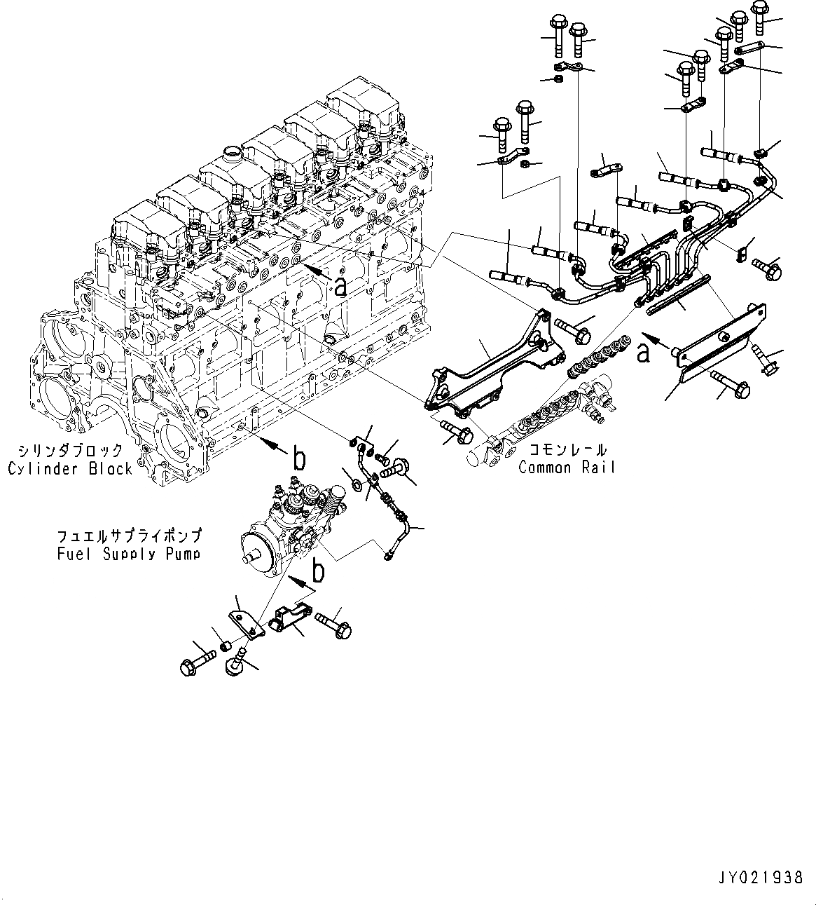 Схема запчастей Komatsu SAA6D125E-5J - ТОПЛИВН. ВПРЫСК КОНТРОЛЛЕР КОМПОНЕНТЫ, СИСТЕМА СМАЗКИ МАСЛОПРОВОДЯЩАЯ ЛИНИЯ (№9-) ТОПЛИВН. ВПРЫСК КОНТРОЛЛЕР КОМПОНЕНТЫ