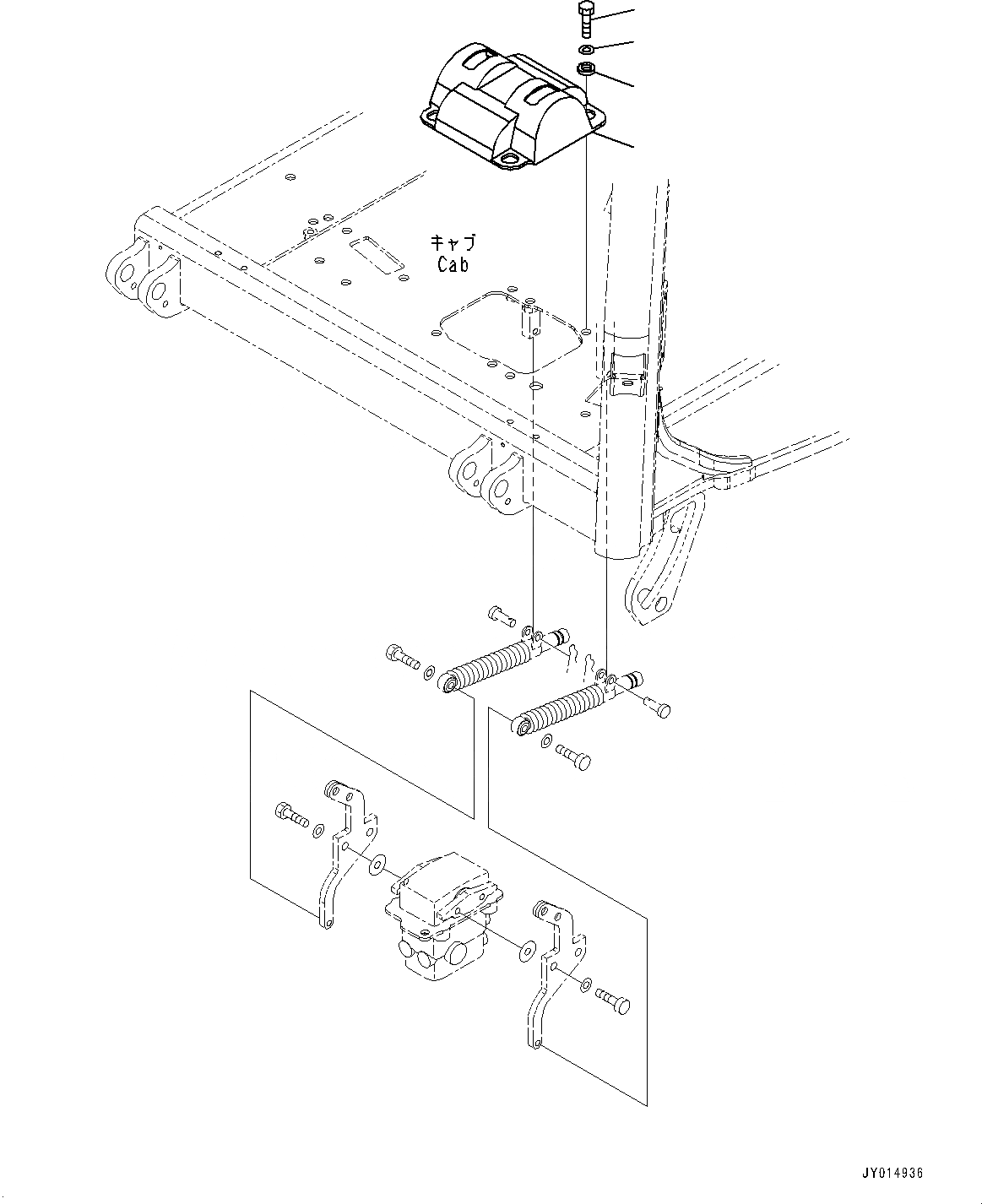 Схема запчастей Komatsu PC55MR-3 - КАБИНА, ПОЛ, КОНТРОЛЬ ХОДА (№-) КАБИНА, -ДОПОЛН. АКТУАТОР ТРУБЫ, KOMTRAX, GPRS, С ПРОПОРЦИОНАЛЬН. РЫЧАГ УПРАВЛ-Я, ПЕЧКА, АВТОМАТИЧ. DECELERATOR