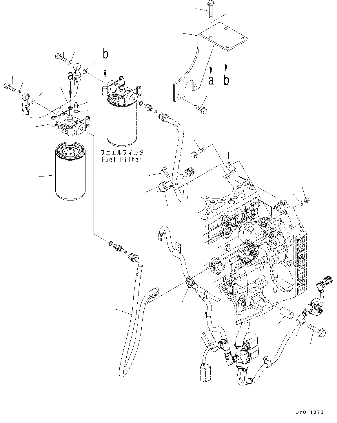Схема запчастей Komatsu SAA4D107E-1D - ТОПЛИВН. ФИЛЬТР. КРЕПЛЕНИЕS, ДОПОЛН. ТОПЛИВН. ФИЛЬТР. КРЕПЛЕНИЕS, ДОПОЛН.