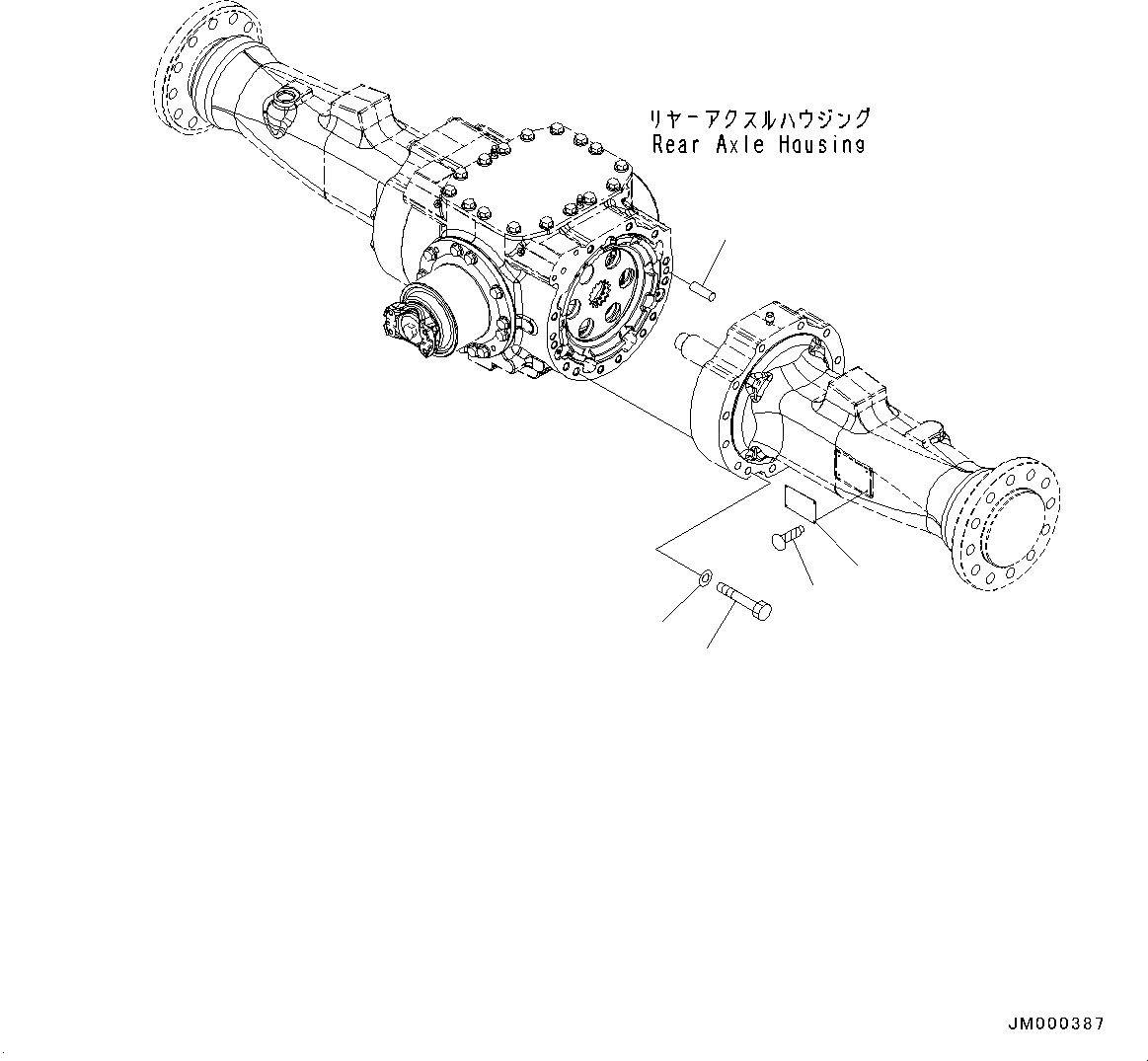 Схема запчастей Komatsu WA150-6 - ЗАДН. МОСТ, КОЖУХ КРЕПЛЕНИЕ (№8-) ЗАДН. МОСТ, БЕЗ САМОБЛОКИР. ДИФФЕРЕНЦ.