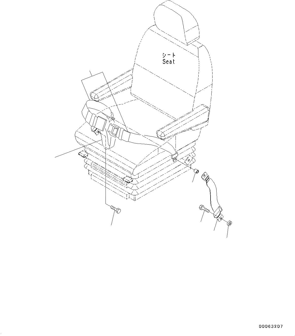 Схема запчастей Komatsu WA150-6 - ПЕРЕДНИЙ МОСТ, ЭЛЕМЕНТЫ КРЕПЛЕНИЯ (№8-) ПЕРЕДНИЙ МОСТ, БЕЗ САМОБЛОКИР. ДИФФЕРЕНЦ.