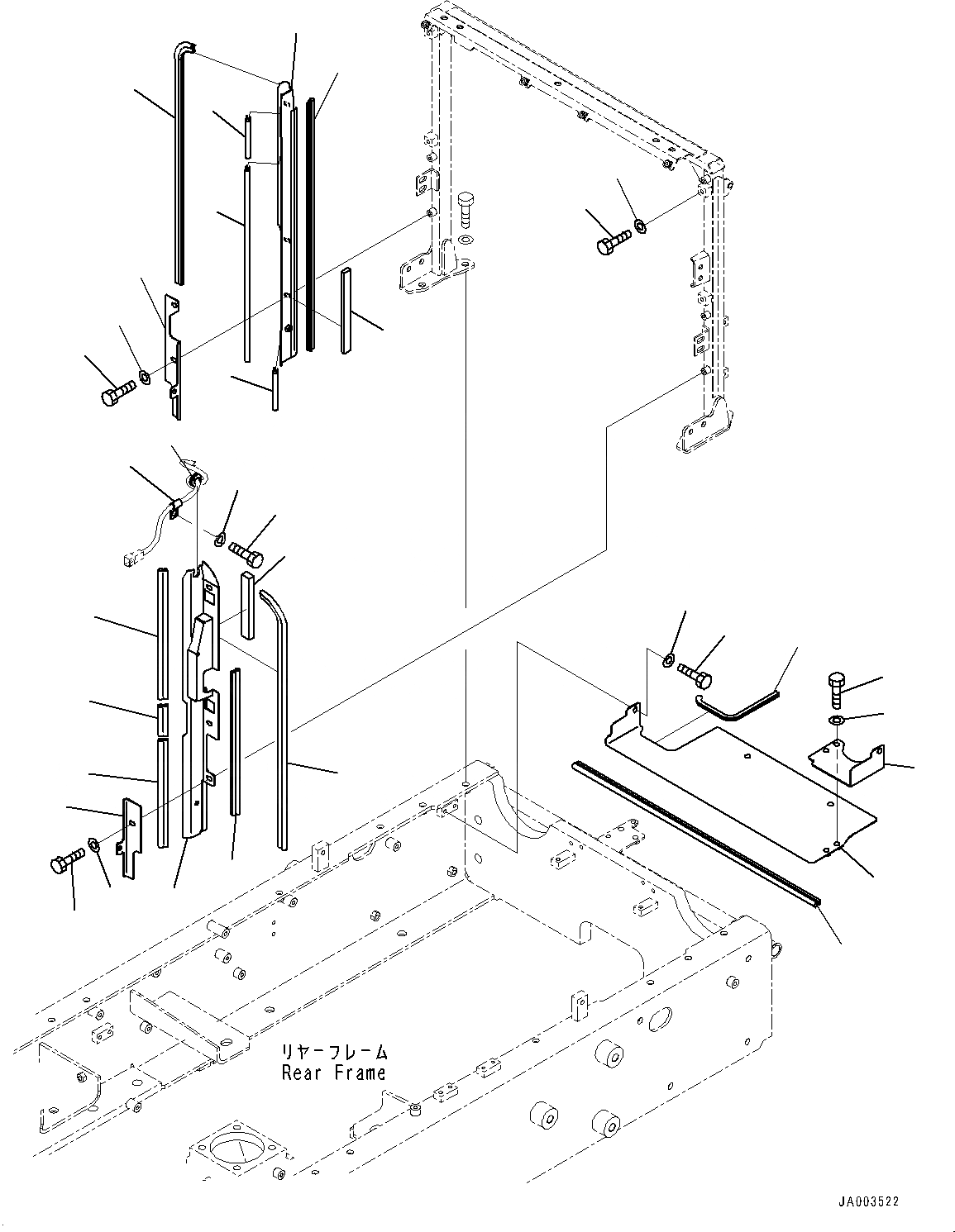 Схема запчастей Komatsu WA150-6 - КАПОТ, ДЕФЛЕКТОР (№8-) КАПОТ, С СИСТЕМОЙ ROPS, КРЫШКА МАСЛОНАЛИВНОГО ПАТРУБКА БЛОКИРОВКА И КРЫШКИБЛОКИР., ПОЛН. КРЫЛО