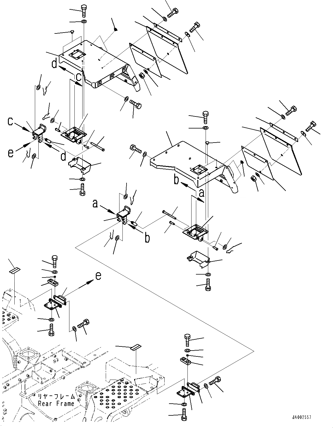 Схема запчастей Komatsu WA150-6 - ЗАДН. КРЫЛО, ЗАДН. (№8-) ЗАДН. КРЫЛО, С ЗАДН. ПОЛН. КРЫЛО