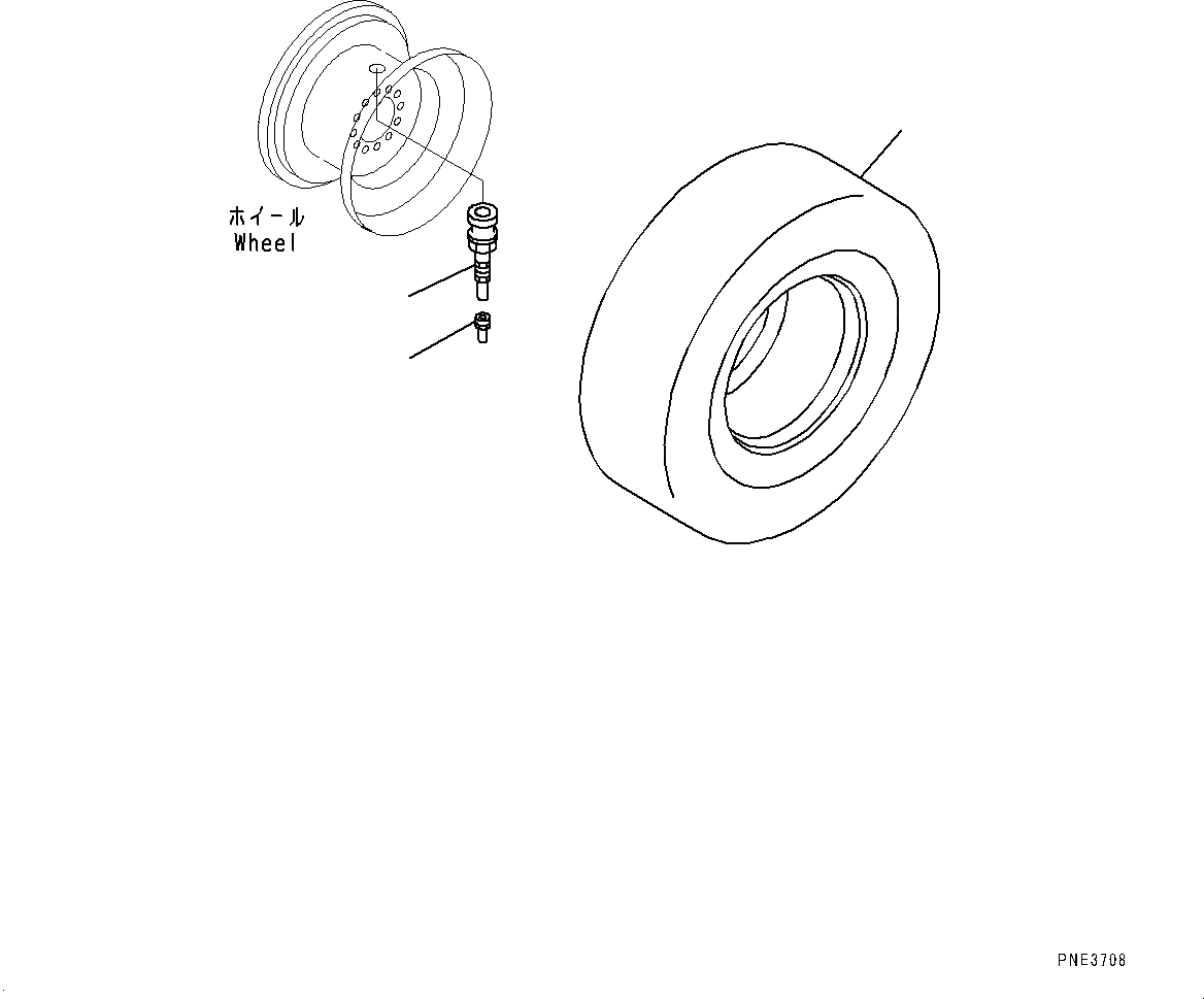 Схема запчастей Komatsu WA150-6 - ШИНЫ (№8-) ШИНЫ, .-R-L, MICHELIN