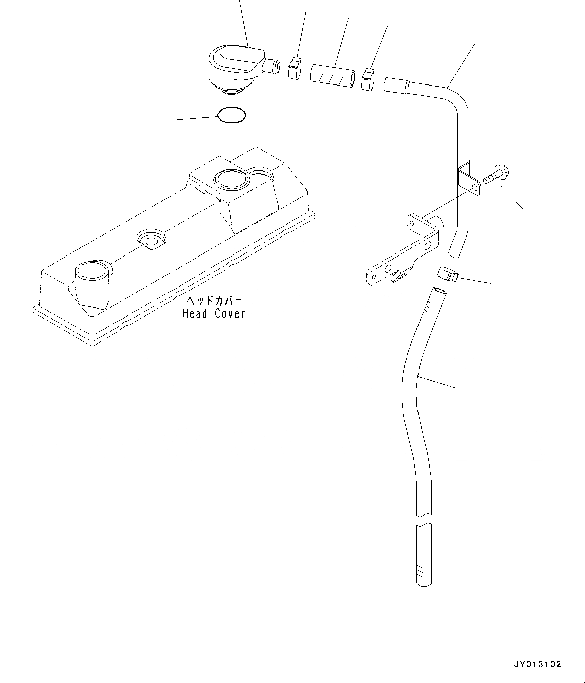 Схема запчастей Komatsu SAA4D95LE-5J - САПУН (№88-) САПУН