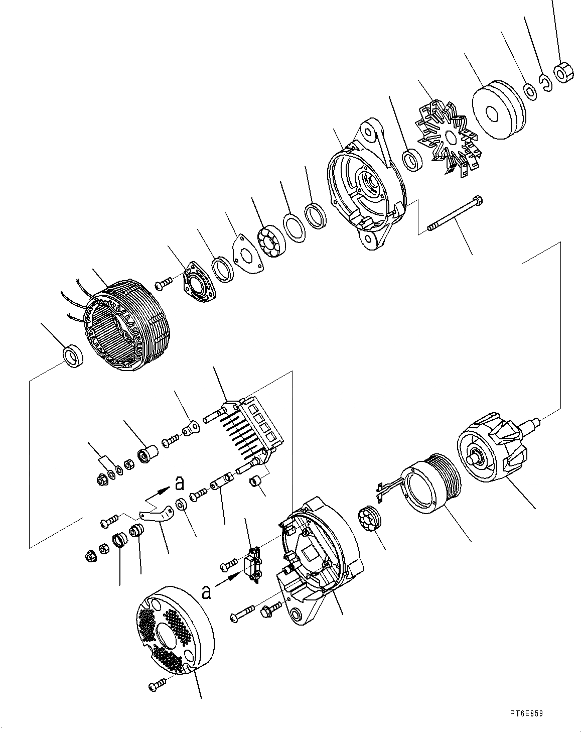 Схема запчастей Komatsu SAA4D95LE-5J - ГЕНЕРАТОР (№7-) ГЕНЕРАТОР, AMP, ДЛЯ LIVESTOCK RAISING, ЗАПЫЛЕНН МЕСТН. ARRANGEMENT