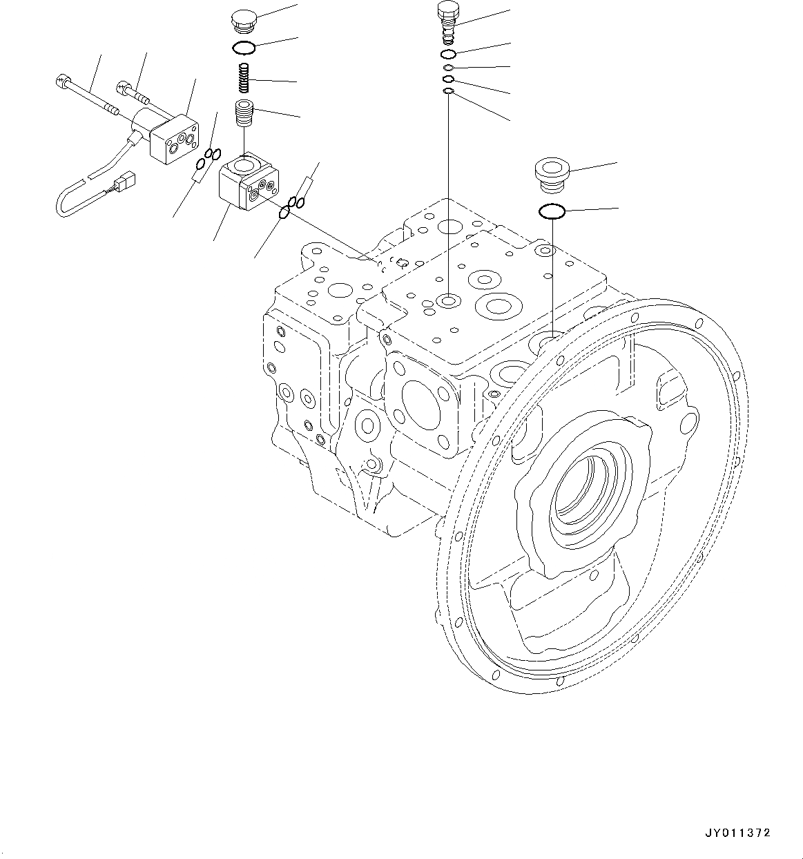 Схема запчастей Komatsu PC190LC-8 - ОСНОВН. ПОРШЕНЬ НАСОС, ВНУТР. ЧАСТИ (9/9) ОСНОВН. ПОРШЕНЬ НАСОС