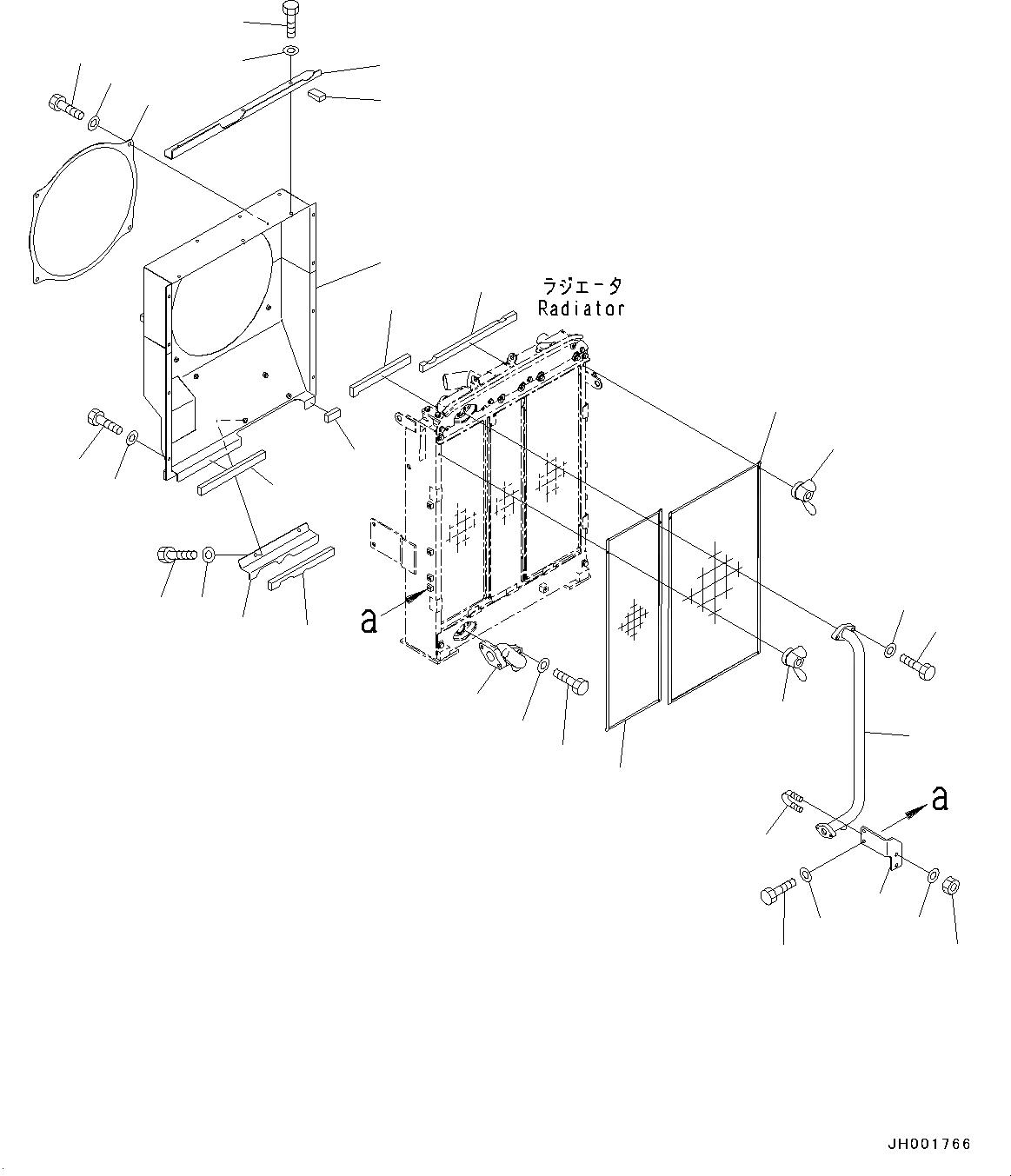 Схема запчастей Komatsu PC190LC-8 - СИСТЕМА ОХЛАЖДЕНИЯ, NET И КОЖУХ СИСТЕМА ОХЛАЖДЕНИЯ