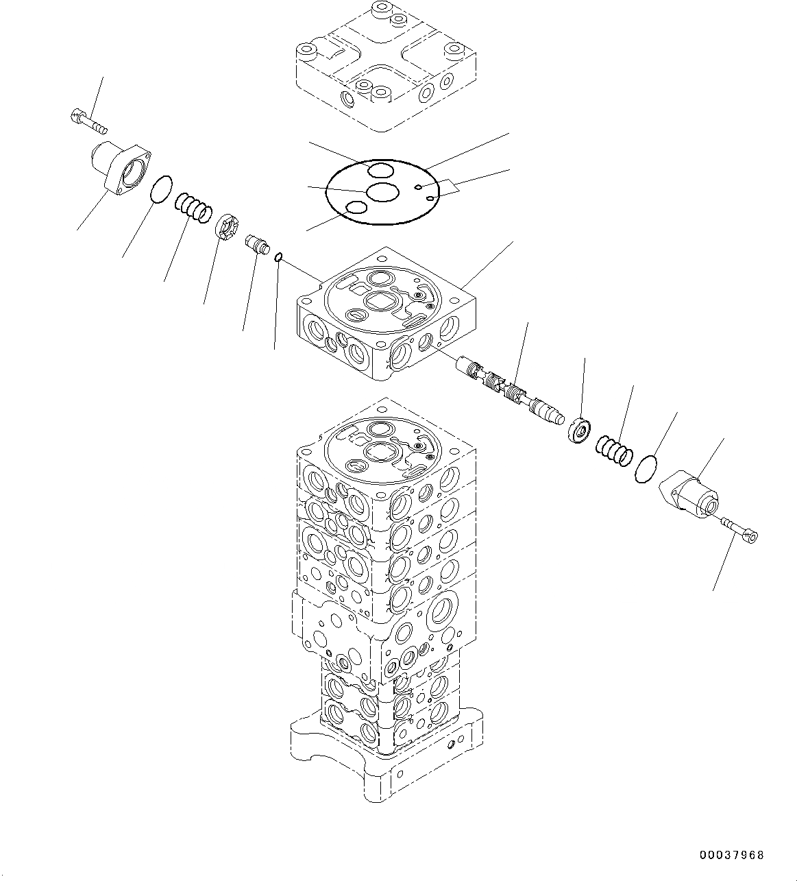 Схема запчастей Komatsu PC190LC-8 - ОСНОВН. УПРАВЛЯЮЩ. КЛАПАН, -АКТУАТОР, 2-СЕКЦИОНН. СТРЕЛА, ВНУТР. ЧАСТИ (9/) ОСНОВН. УПРАВЛЯЮЩ. КЛАПАН, -АКТУАТОР, 2-СЕКЦИОНН. СТРЕЛА
