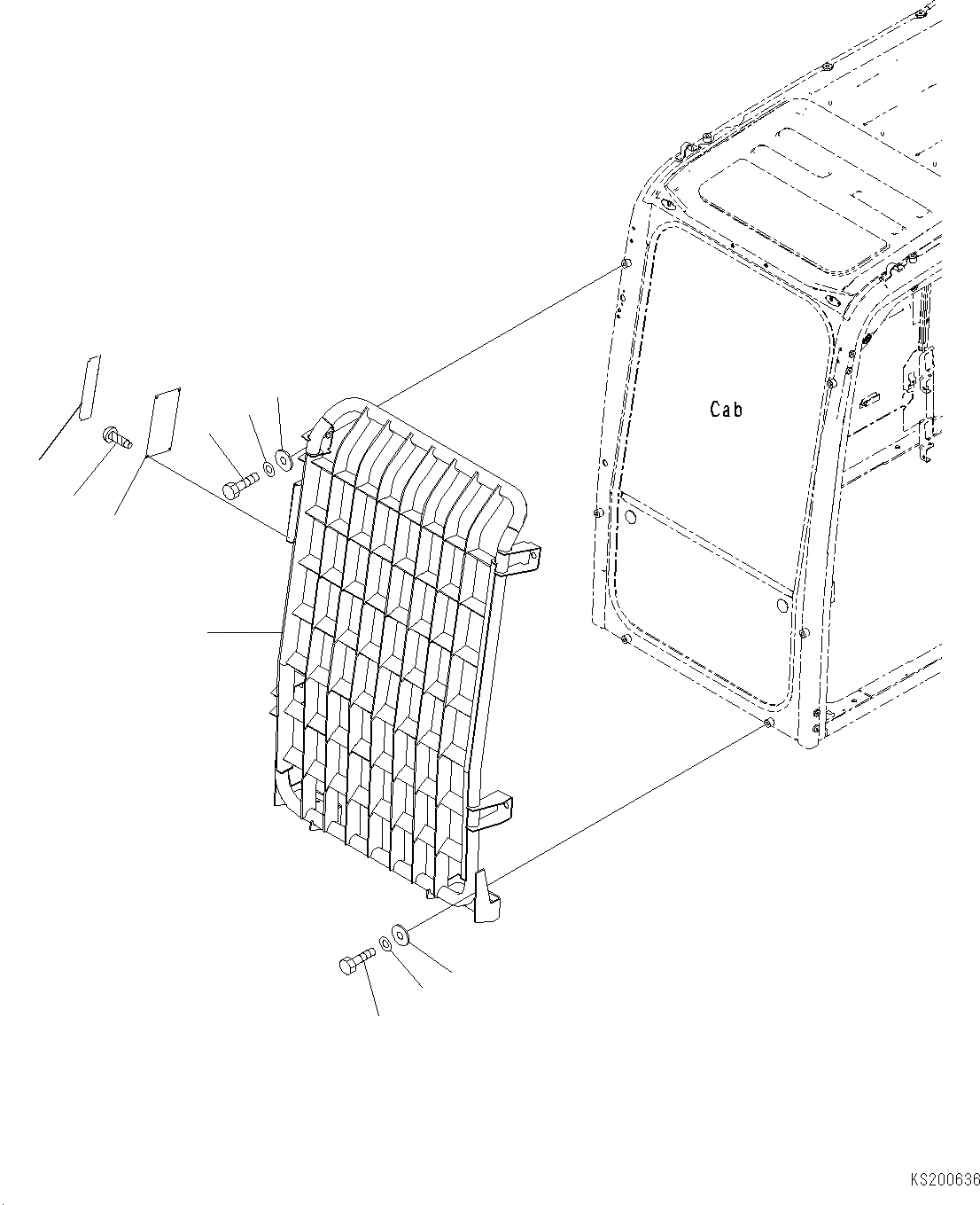 Схема запчастей Komatsu PC190LC-8 - ФРОНТАЛЬНАЯ ЗАЩИТА, ПОЛН., УРОВЕНЬ ФРОНТАЛЬНАЯ ЗАЩИТА, ПОЛН., УРОВЕНЬ 