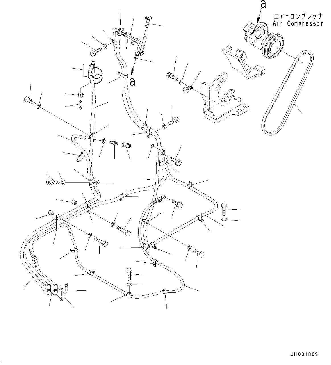 Схема запчастей Komatsu PC190LC-8 - БЛОК КОНДИЦИОНЕРА, ШЛАНГИ БЛОК КОНДИЦИОНЕРА