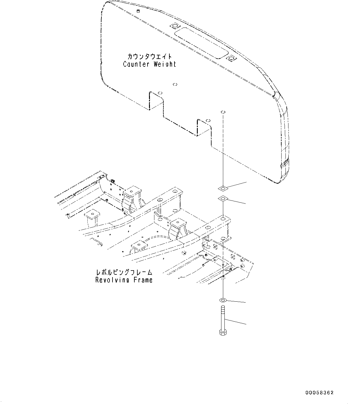 Схема запчастей Komatsu PC190LC-8 - ПРОТИВОВЕС КРЕПЛЕНИЕS ПРОТИВОВЕС КРЕПЛЕНИЕS