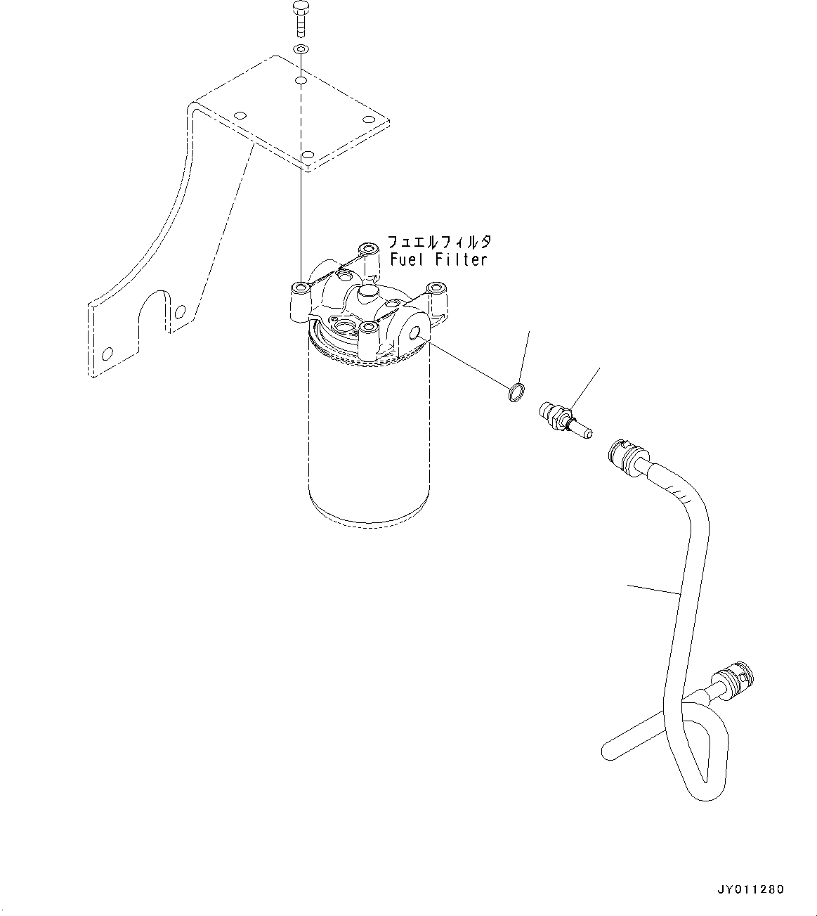 Схема запчастей Komatsu SAA4D107E-1D - ТОПЛИВН. ФИЛЬТР. ТРУБЫ, ДОПОЛН. ТОПЛИВН. ФИЛЬТР. ТРУБЫ, ДОПОЛН.