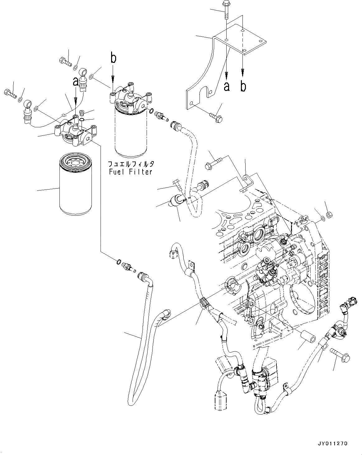 Схема запчастей Komatsu SAA4D107E-1D - ТОПЛИВН. ФИЛЬТР. КРЕПЛЕНИЕS, ДОПОЛН. ТОПЛИВН. ФИЛЬТР. КРЕПЛЕНИЕS, ДОПОЛН.