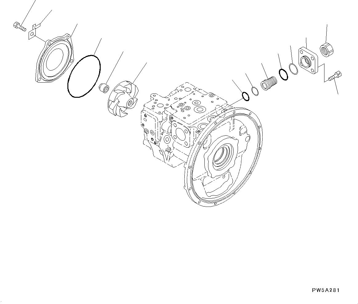 Схема запчастей Komatsu PC190NLC-8 - ОСНОВН. ПОРШЕНЬ НАСОС, ВНУТР. ЧАСТИ (7/9) ОСНОВН. ПОРШЕНЬ НАСОС