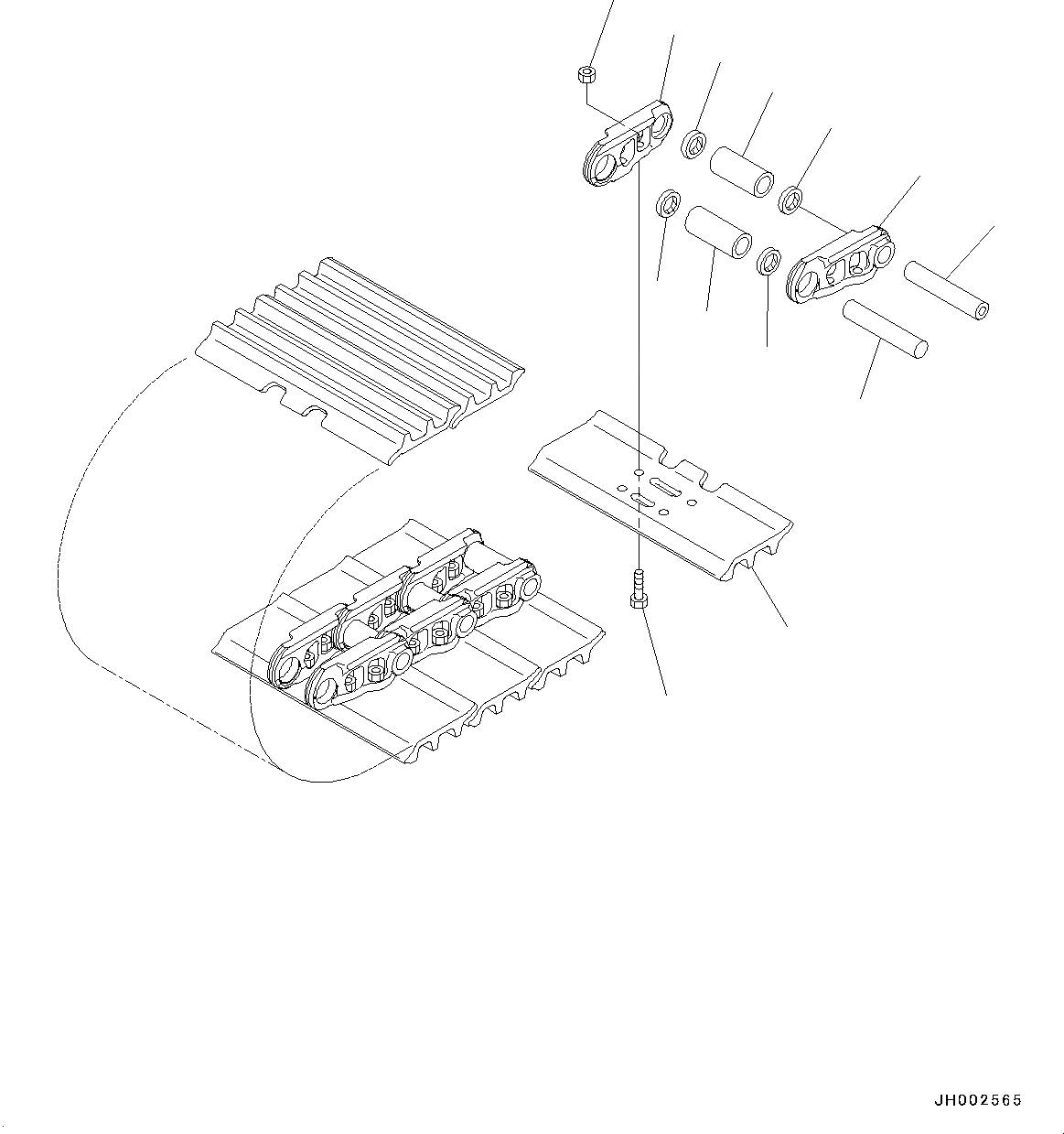 Схема запчастей Komatsu PC190NLC-8 - ГУСЕНИЦЫ ASSEMBLY, ТРОЙН. SHOE ГРУНТОЗАЦЕП, MM ШИР. (NLC) ГУСЕНИЦЫ ASSEMBLY, ТРОЙН. SHOE ГРУНТОЗАЦЕП, MM ШИР. (NLC)