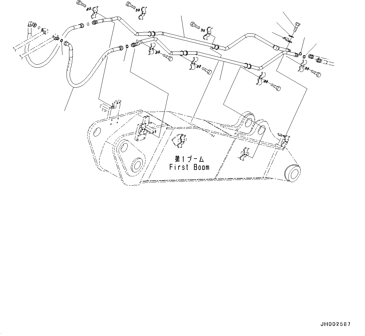 Схема запчастей Komatsu PC190NLC-8 - СТРЕЛА, 2-СЕКЦИОНН. СТРЕЛА, ЦИЛИНДР КОВША СТРЕЛА, 2-СЕКЦИОНН. СТРЕЛА, ЦИЛИНДР КОВША