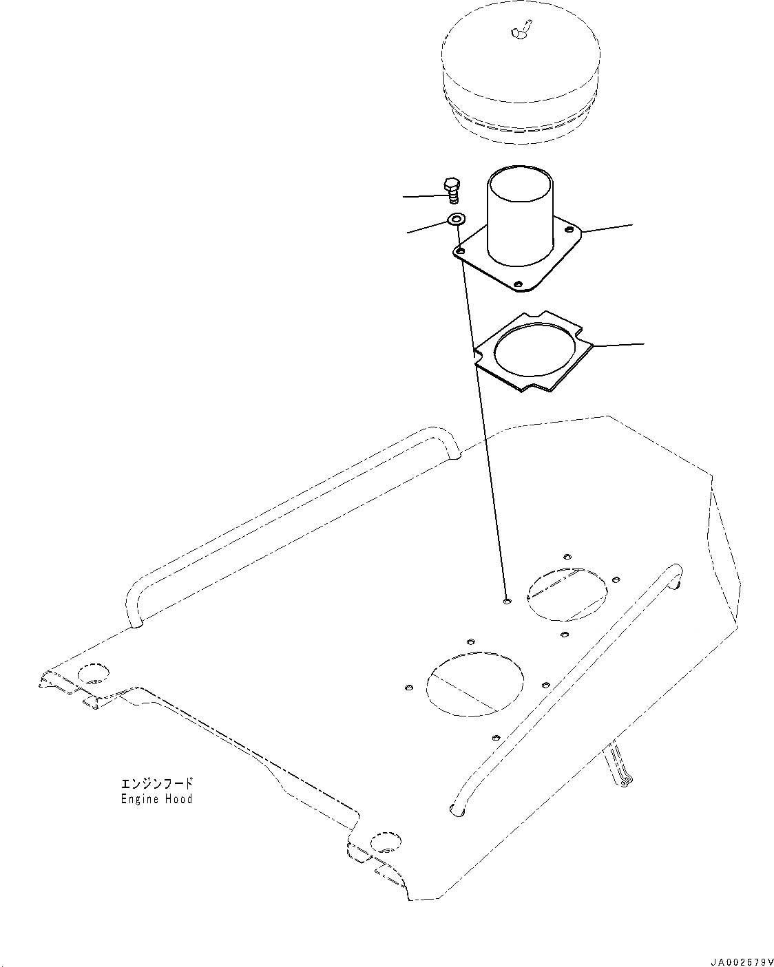 Схема запчастей Komatsu D65EX-16 - ВОЗДУХООЧИСТИТЕЛЬ, КРЕПЛЕНИЕ (/) (№8-) ВОЗДУХООЧИСТИТЕЛЬ, С ВПУСК ВОЗДУХА PIPE С ПРЕФИЛЬТР