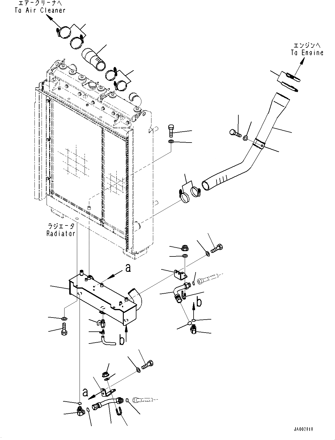 Схема запчастей Komatsu D65EX-16 - РАДИАТОР, МАСЛООХЛАДИТЕЛЬ (№8-) РАДИАТОР, С STEEL ВЕНТИЛЯТОР, ДЛЯ ЗАПЫЛЕНН МЕСТН. ARRANGEMENT, TОБОД КОЛЕСАMING СПЕЦ-ЯIFICATION