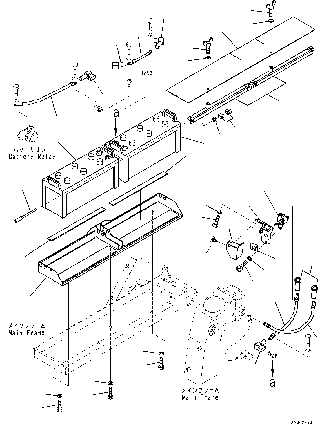 Схема запчастей Komatsu D65EX-16 - АККУМУЛЯТОР, (№89-899) АККУМУЛЯТОР, С ЗАПРАВОЧН.LING НАСОС