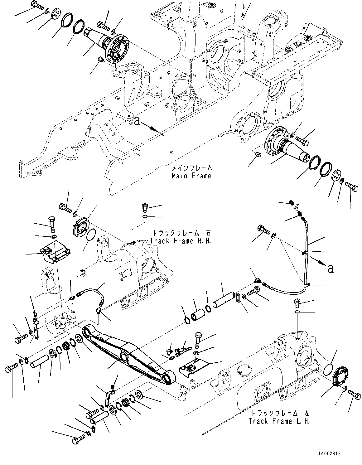 Схема запчастей Komatsu D65EX-16 - БАЛКА БАЛАНСИРА И ПОВОРОТН. ШКВОРЕНЬ (№8-) БАЛКА БАЛАНСИРА И ПОВОРОТН. ШКВОРЕНЬ, БЕЗ ПОВОРОТН. ОТВАЛ С ИЗМ. УГЛОМ DOZER, ВНУТР. РАМА
