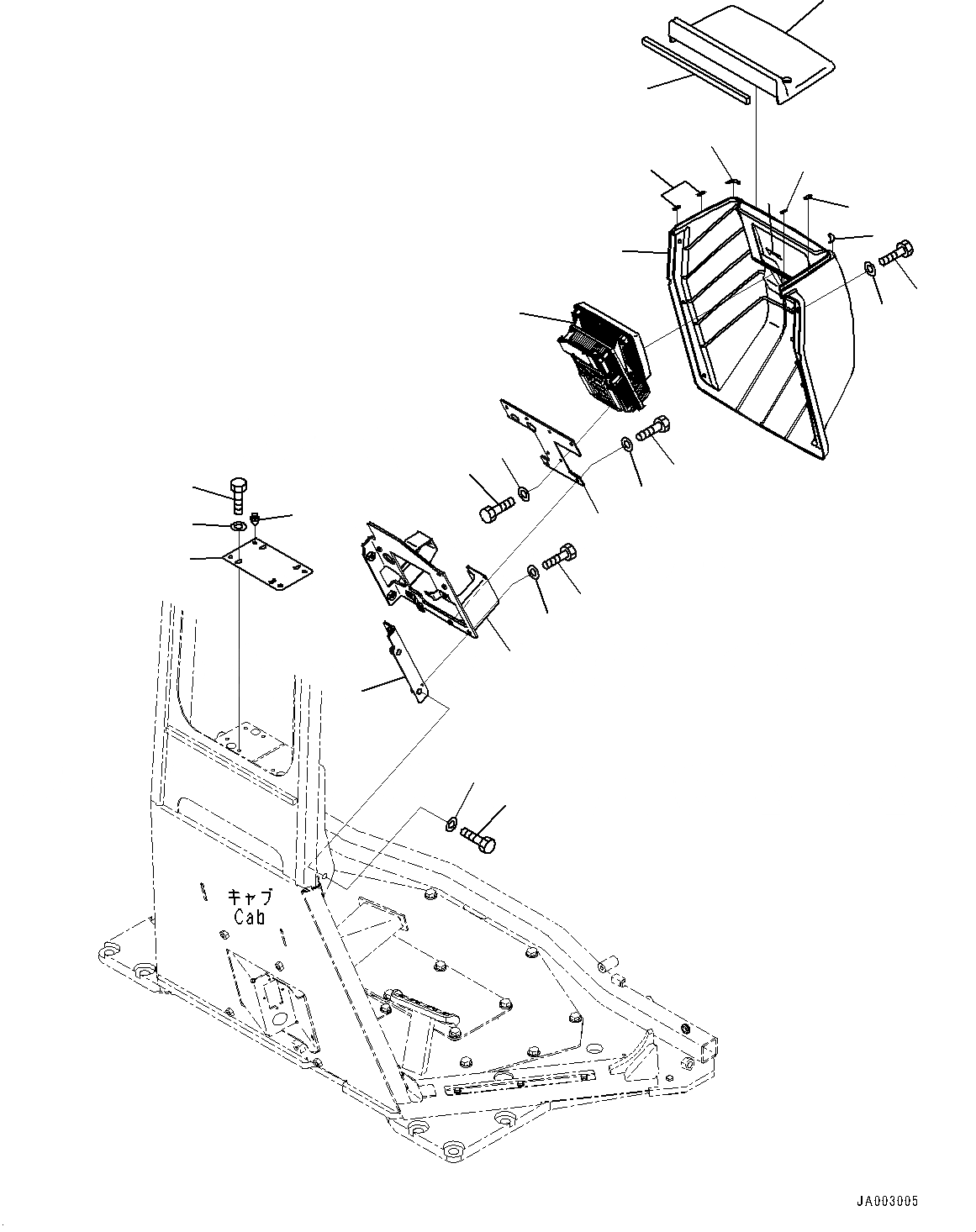 Схема запчастей Komatsu D65EX-16 - КАБИНА ROPS, ПРИБОРНАЯ ПАНЕЛЬ (/) (№8-) КАБИНА ROPS, С KOMTRAX, ORBCOMM, VOLT POWER ВЫПУСКН.