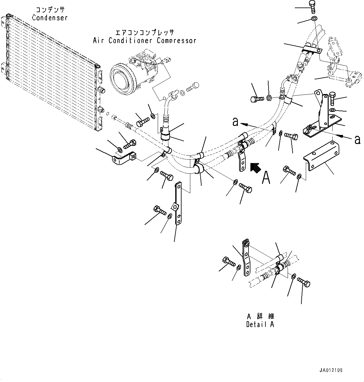 Схема запчастей Komatsu D65EX-16 - БЛОК КОНДИЦИОНЕРА, ТРУБЫ (/) (№8-) БЛОК КОНДИЦИОНЕРА, С ТОПЛИВН. ФИЛЬТР ОБОГРЕВАТЕЛЬ.